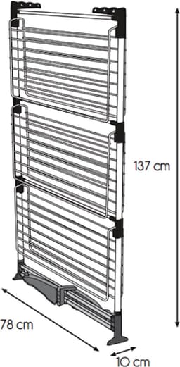 Tomado - Droogtoren Ciclone Vario - 38 meter drooglengte - Inklapbaar - Aluminium en Metaal - Met kledinghangershaken - 5 jaar garantie - Zilvergrijs — thumbnail 2