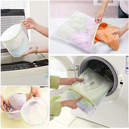 Wasnetzakken voor delicaat textiel - 6 stuks in verschillende maten voor shirts, ondergoed, lingerie en sokken — thumbnail 3