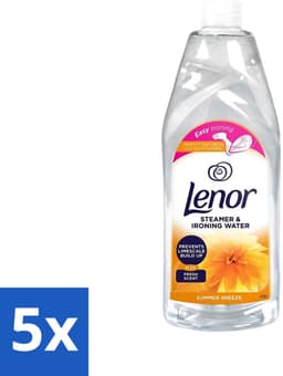 5 x Lenor Strijkwater Summer Breeze 1 liter - Strijkwater Summer Breeze - Zomerse Geur - Strijken - Wasgoed - Kleding — thumbnail 1