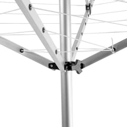KADAX Wäschespinne mit 50 Meter Wäscheleine, Wäscheständer aus rostfreiem Aluminium für Draußen, höhenverstellbare Wäscheschirm mit Bodenhülse für Garten — thumbnail 4