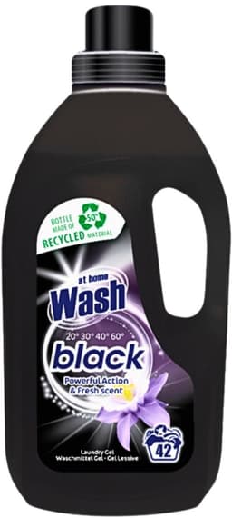 4 x At Home - Wash - Wasmiddel - Zwarte Was - Frisse Geur - 42 Wasbeurten - Wasmiddel Zwart - Zwart Textiel - Kleurbehoud - Frisse Geur - Donker Gekleurd Textiel — thumbnail 2
