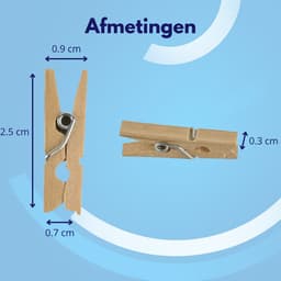 Knaak Mini Wasknijpers - 100 stuks - 2.5 cm - Hout - Houtkleurig — thumbnail 5
