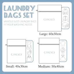 Waszakken voor wasmachine - Set van 6 — thumbnail 5