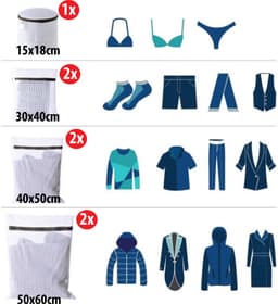 Waszak - Waszakken - 7 stuks - Wasgoed - Waszakje - Wasnetten - Bh waszakje - Wassen -  Waszakje lingerie - Wasgoed - Travel organizer - Waszak set - Wasnet - Laundry bag - Waszak met rits - Beschermende waszak - Was - Fijn wasgoed - Eco friendly — thumbnail 2