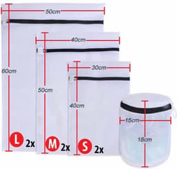 Waszak - Waszakken - 7 stuks - Wasgoed - Waszakje - Wasnetten - Bh waszakje - Wassen -  Waszakje lingerie - Wasgoed - Travel organizer - Waszak set - Wasnet - Laundry bag - Waszak met rits - Beschermende waszak - Was - Fijn wasgoed - Eco friendly — thumbnail 5