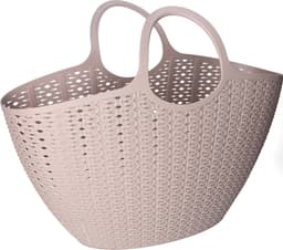 CM Flexibele wasmand of draagtas - beige - 22 liter - kunststof - 50 x 20 x 40 cm - opbergen — thumbnail 2