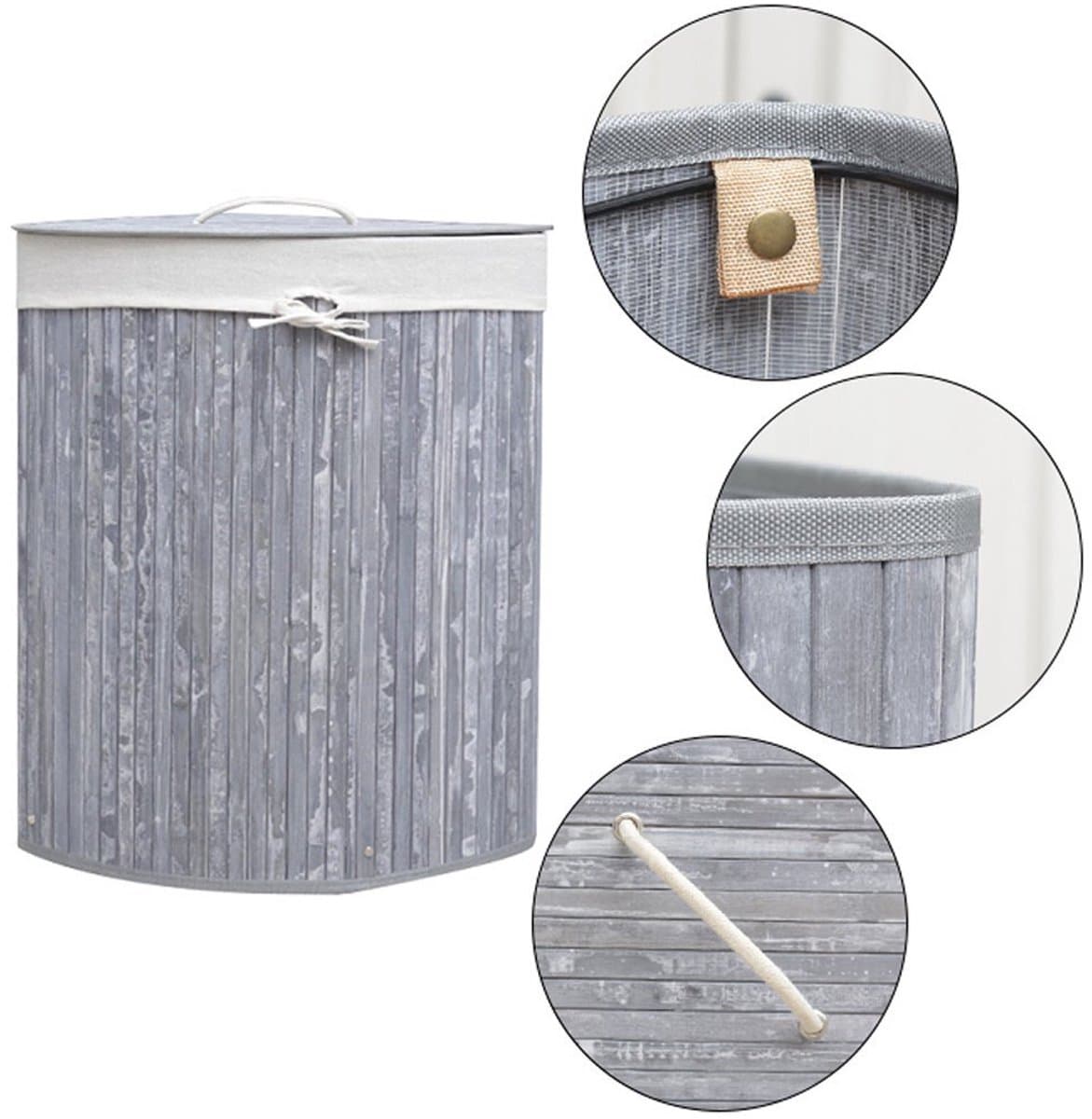 Homestyle Pro - Wasmand Bamboe - Opvouwbaar — afbeelding 1