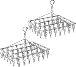 La'Moussawi ® Faltbare Metalen Droogrekjes met 40 Klemmen voor Sokken en Ondergoed — thumbnail 1