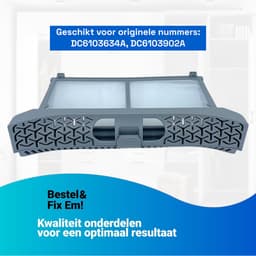 Fixem® Geschikt voor Samsung DC6103902A, DC6103634A droger filter pluizenfilter, pluizenzeef - 308x158x57mm - 1 Stuk — thumbnail 5