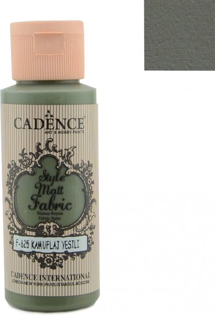 Cadence Style Matt Textielverf 59ml Camouflage Green — afbeelding 1