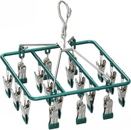Sokkendroger - Wasknijpers - 18 knijpers - Rechthoek - Sokkenhanger - Sokken droogrek - Droogrek - Wasrek - Droogcarrousel - Droogcarrousel met knijpers - Sokken - Ondergoed - Bh’s — thumbnail 1