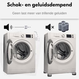 Care-Less Wasmachine Verhoger 9CM - Antislip Wasmachine Voeten - Trillingsdempers Wasmachine - Wasmachine Dempers - Geluidsdemper Wasmachine - Anti Vibratie Wasmachine - Anti Vibratie Pads - Wasdroger Verhoger - Koelkast Verhoger — thumbnail 5