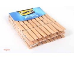 Sorbo Wasknijpers - Hout - 180 stuks (5x36)
