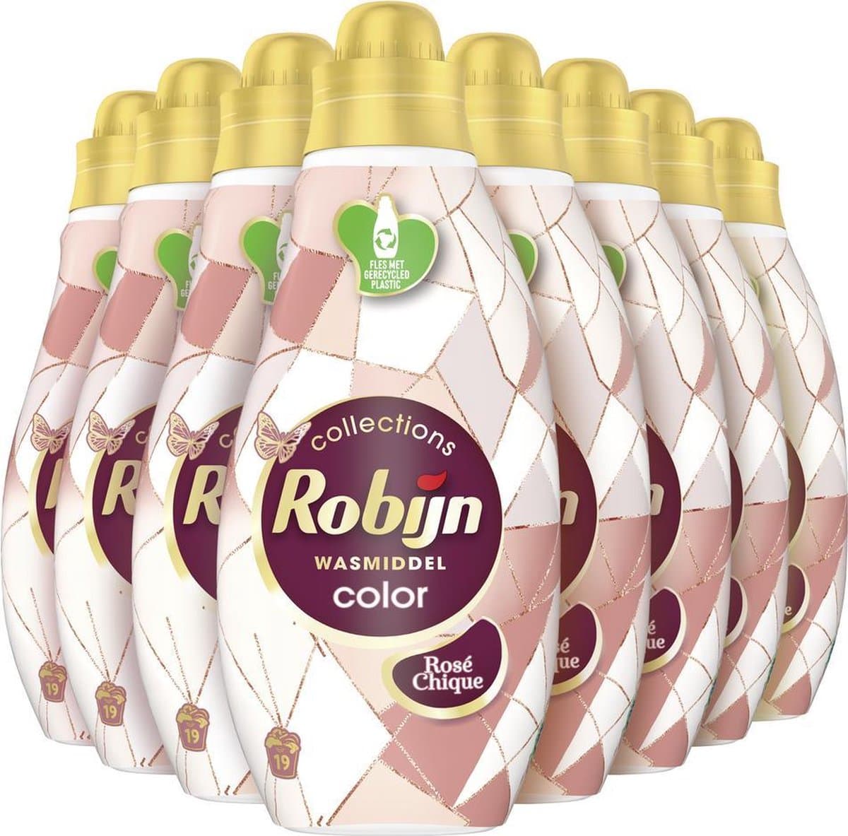 Robijn Klein & Krachtig Rosé Chique Vloeibaar Wasmiddel - 8 x 19 wasbeurten - Voordeelverpakking — afbeelding 1