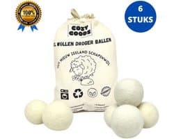 CozyGoods droger ballen - Drogerballen - 6 stuks XL - Wasballen - Wasverzachter - Herbruikbare Drogerballen – Droogt de was sneller