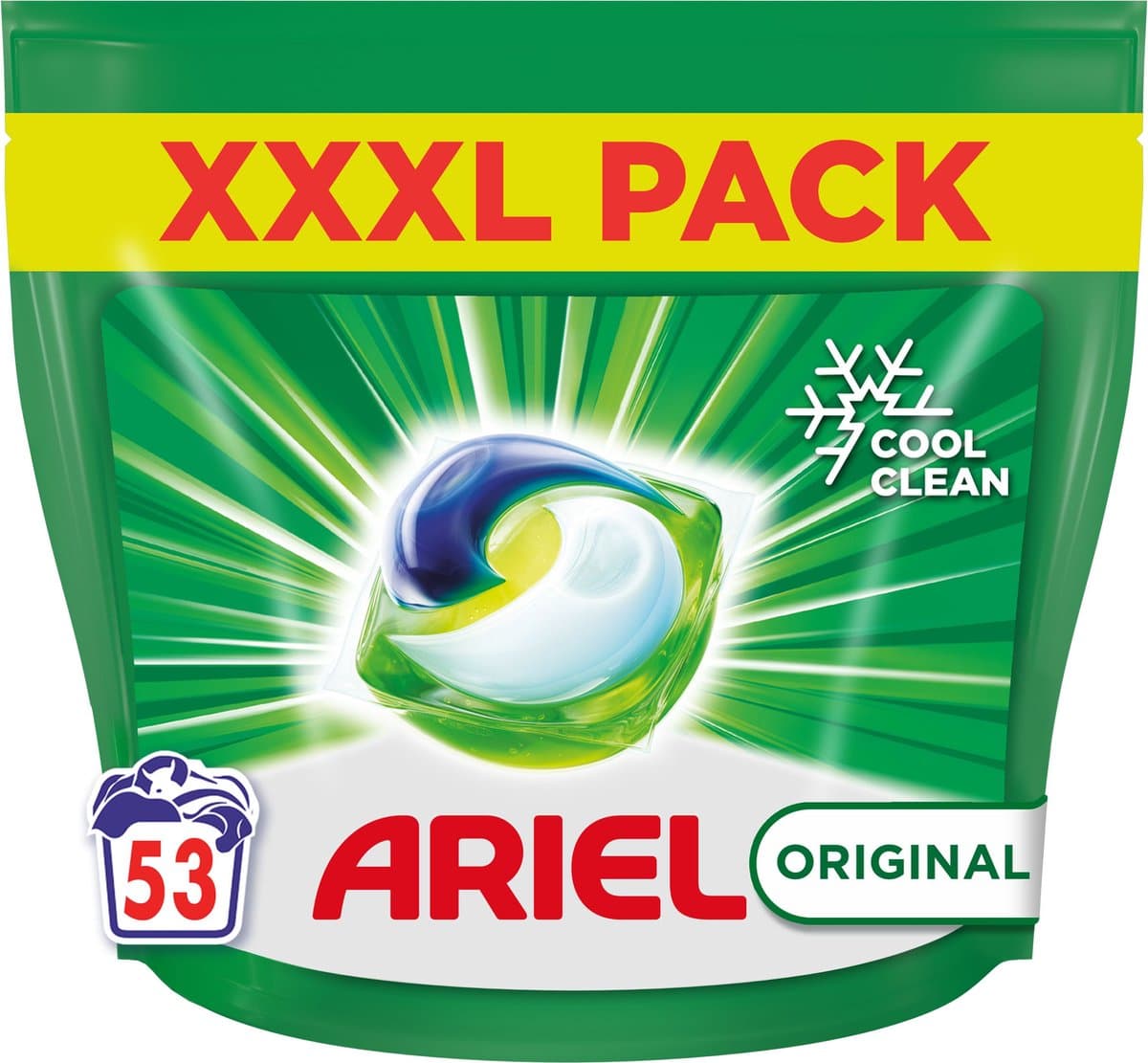 Ariel All in 1 Wasmiddel Pods Original - Clean & Fresh - 53 Wasbeurten — afbeelding 1