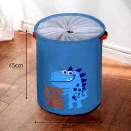 TDR - Opvouwbare wasmand -dinosaurus design -speelgoed mand - opberg mand-Met handvat -blauw 35 * 45cm — thumbnail 2