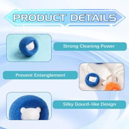 Solidchoice - Set van 8 Anti-Haar Ballen voor de Wasmachine — thumbnail 3