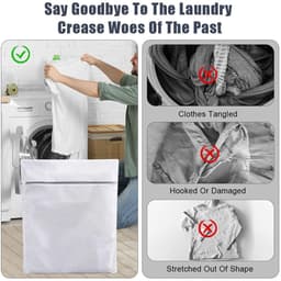 Solidchoice - Set van 3 Waszakken voor Kleding met Verborgen Ritssluiting — thumbnail 3