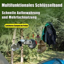 Waslijn 5 Meter - Waslijn Camping - Uittrekbare Waslijn - Multifunctionele Waslijn - Accessoires voor Buitengebruik - Lichtgewicht en Waterafstotend - Drooglijn — thumbnail 2