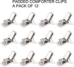 Gewatteerde Troosterclips - Dekbedclips voor Dekenbevestiging - Witte Clips - Voorkomt Verschuiven - Ideaal voor Beddengoed - 12 Stuks — thumbnail 5