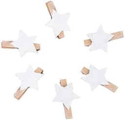 Sterren Wasknijpers 100 Stuks - Houten Clips - Decoratieve Klemmen - Handwerk - Klemmen voor Kerstmis - Duurzaam Hout - Decoratieve Knijpers — thumbnail 4