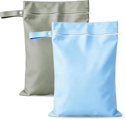 Waterdichte waszak 2 stks - grijs + blauw - vocht- en geurisolatie - ideaal voor reizen - ShopVlot — thumbnail 1