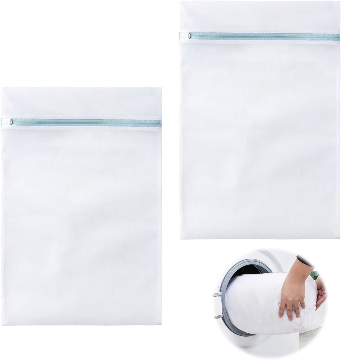 Grote Wasnetten 60 x 80 cm, Duurzame Waszak met Rits voor Kleding, Fleece en Bedlinnen, Ideaal voor de Wasmachine — afbeelding 1