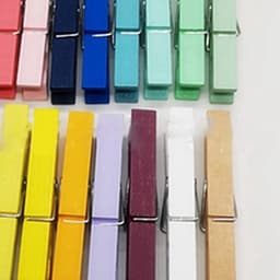 Wasknijpers Houten 200 Stuks - Decoratieve Clips - Fotoclips - Opknoping Kleding - Kunstwerk Display - Geassorteerde Kleuren — thumbnail 3