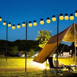Solidchoice - Lichtkettingstangen voor Buiten - 2,4 m Metalen Stangen voor Tuin- en Terrasverlichting — thumbnail 5