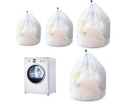 Wasnet voor wasmachine - 4 herbruikbare waszakken, fijnmazig, ideaal voor trui, jeans en delicate kleding