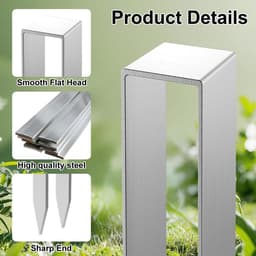 Bodemankers voor Rozenboog - Zilver - 300 x 29 x 21 mm - Gelegeerd Staal - Voor Bevestiging van Tuinconstructies — thumbnail 2