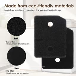 Droger Filter - 4 stuks - Filters geschikt voor Miele Droger - 207 x 157 x 30 mm - Spons Filter - Droger Pluizenfilter - Voor Wasdrogers - Basisfilter - Foam van Condensor Wasdroger - Accessoire geschikt voor Miele-warmtepompdroger - Zwart — thumbnail 3