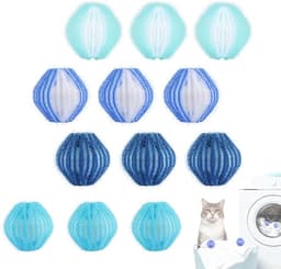 12 stuks dierenhaarverwijderaar in de wasmachine herbruikbare pluisballen in de wasmachine voor kattenontharing, pluisjes en pluisjes voor de wasverzorging — thumbnail 1