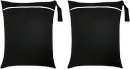 2 stuks natte zakken, waterdichte waszak met ritssluiting, herbruikbare reiszak, kleine natte zak, zwemmen, voor badpakken, strandhanddoeken, sportkleding, wetbag — thumbnail 1