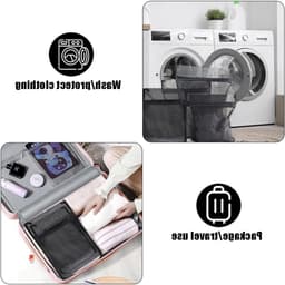 Set van 5 Rechthoekige Waszakken met Rits, Ideaal voor Wasmachine, Bescherming van Kleding, Dekbedden en Gordijnen tegen Vervorming — thumbnail 2