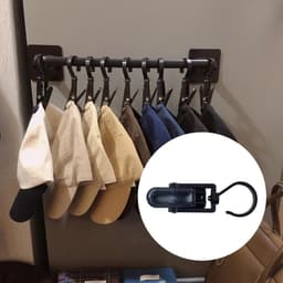 Verpakking van 10 grote wasknijpers, 360° draaibare haken met clips, kunststof wasklemmen, draaibare theedoeken, hangende broekhangers — thumbnail 4