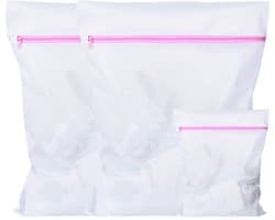 Wasnet groot voor wasmachine, 60 x 60 cm + 20 x 30 cm, wasnet met verborgen ritssluiting, fijnmazige waszak, duurzaam, scheurvast, voor gordijnen, mantels, donsjassen en badhanddoeken
