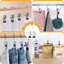 20 stuks klemhaken roestvrij staal, antislip washaken, laarsclips, 360° draaibare klemhaak, metalen wasknijpers voor handdoeken, broeken, schoenen — thumbnail 3