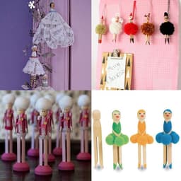Houten Knijpers - Poppennaalden Knutsel - Creatief Knutselen - Natuurlijk Materiaal - 50 Sets - Houtkleur — thumbnail 4