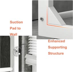 Over-The-Toilet Wasmachine Organizer Verstelbaar Opbergrek voor Wasruimte Badkamer Ruimtebesparend met in Hoogte Verstelbare Lade en Tafel — thumbnail 5