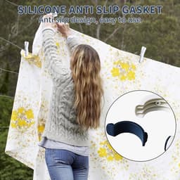 Grote Wasknijpers - Handdoek Klemmen - Was Ophangen - Sterke Klemkracht - 15 Stuks - Blauw — thumbnail 4