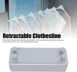 Wall Mounted Tumble Dryer Retractable 4.2 m Stainless Steel Double Line with Tension Function for Balcony, Garden - ShopVlot — thumbnail 5
