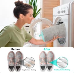 SnelShoppen - Set van 2 Wasmachine Waszakken, Anti-Deformatie, Herbruikbaar en Duurzaam, Voor Alle Maten, Grijs, Voor Schoenen en Kleding — thumbnail 4