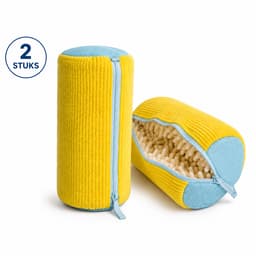 Schoenwaszak voor Wasmachine - 2 Stuks Waszakken voor Sneakers - Zachte Borstelvoering - Met Rits - Herbruikbare Schoenenwaszak voor Sport- en Vrijetijdsschoenen - Geel — thumbnail 1