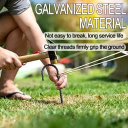 6 stuks 30 cm verzinkte grondankers van massief staal voor trampoline, tenten en luifels, roestvrij en stabiel — thumbnail 2