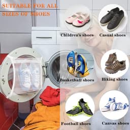 2 stuks Sneaker Droger & Wasmachine Tas, Droger voor Schoenen, Kleding & Wasserij - Elastische Riemverstelling voor de meeste drogers Machines Deur in Wasruimte (15,7x15,7 inch) — thumbnail 5