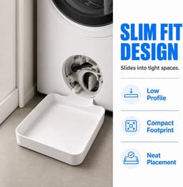 Lekbak wasmachine - Universeel - Wateropvang - Afvoer - Opvangbak tegen lekkage - Opstaande Rand - Afvoerbak - Lekbak Koelkast Vaatwasser Diepvriezer - voor appartementen, garages en huurwoningen - Transparant — thumbnail 3