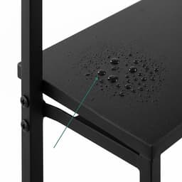 Wasmachine rek - 157x65x28 cm - zwart — thumbnail 4