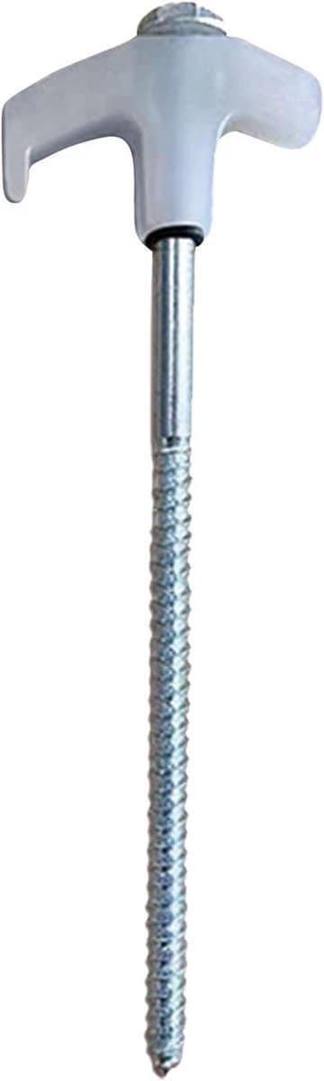 Grondankers Schroefbaar - Tentharingen Heavy Duty - Kamperen Vastzetten - Glow In The Dark - 20 cm - Wit — afbeelding 1